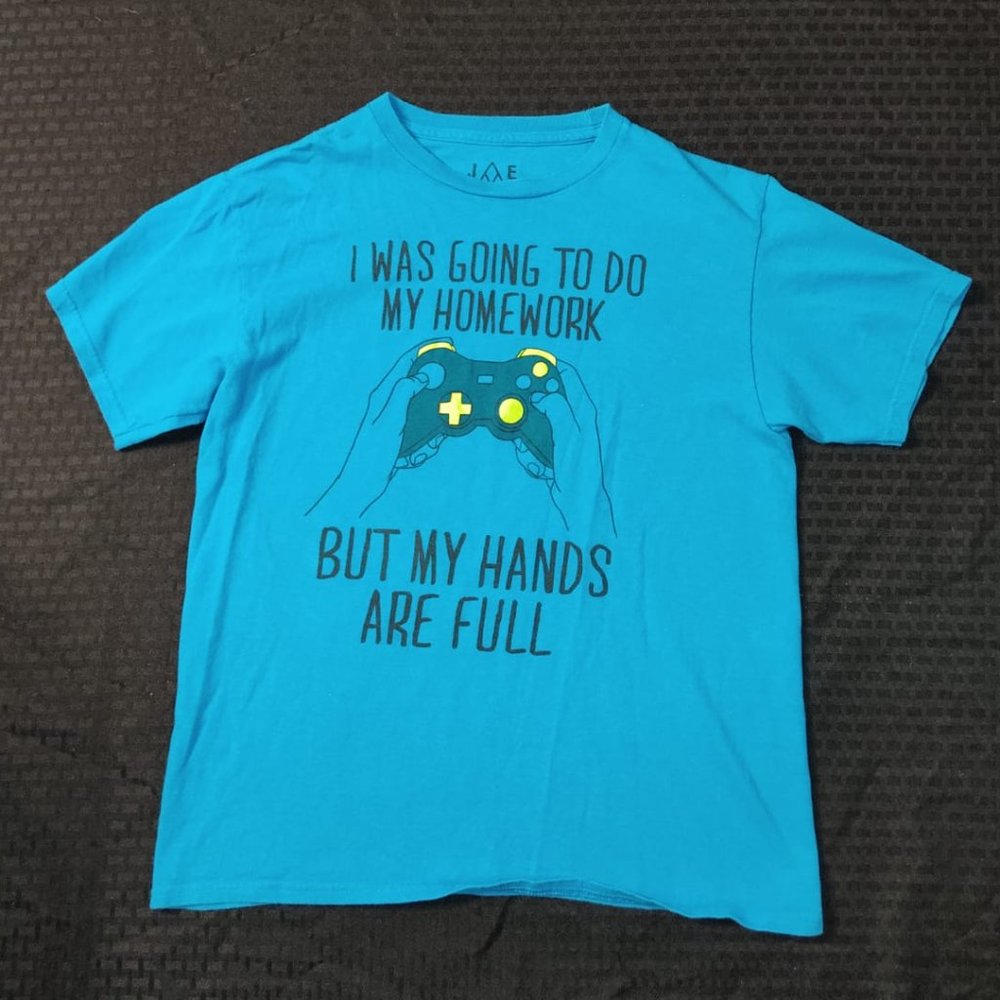 JEM Video Games Graphic-Print Cotton Boys T-Shirt Size L EUC